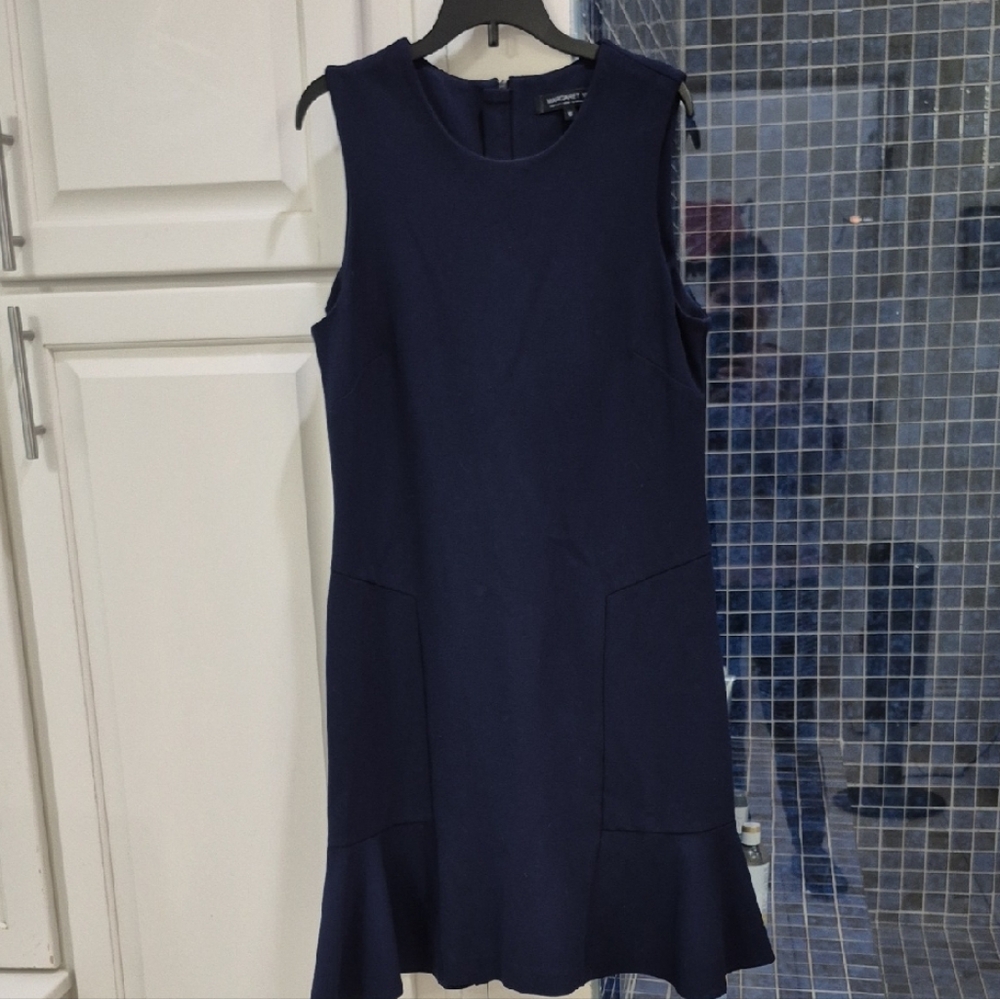 Margaret M Navy Sleeveless Mini Dress